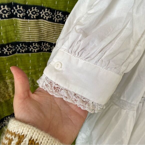 LoveShackFancy x Target White Talulah Pintuck Yoke Lace Dress Size Large - Picture 7 of 16